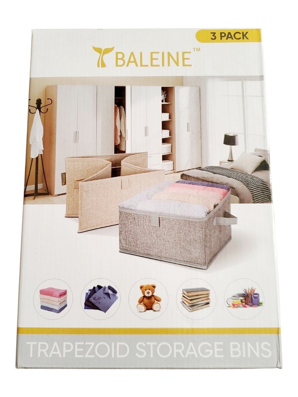 Baleine Trapezoid Storage Bins - 3 Pack NIP